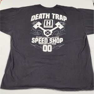 Hoonigan Black Death Trap Speed Shop Short Sleeve T-Shirt Men's 2XL
